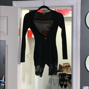 Silk deep v-neck romper